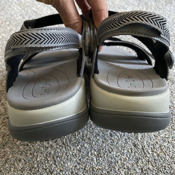 Orthofeet Lake Sandals 8.5W Gray Flat Strappy Orthopedic Comfort Adjustable - Picture 5 of 12